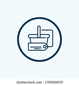 Icono de la canasta de compras. Vector de cesta de compras, Logotipo de cesta de compras, iconos web, icono de carro