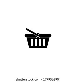 Shopping basket icon. Vector on isolated white background. EPS 10.