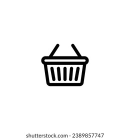Shopping Basket icon vector. outline icon for web, ui, and mobile apps