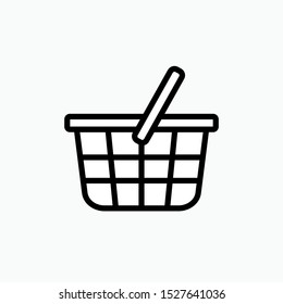 Shopping Basket Icon - Vector, Sign and Symbol for Design, Presentation, Website or Apps Elements. 