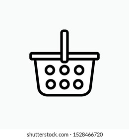 Shopping Basket Icon - Vector, Sign and Symbol for Design, Presentation, Website or Apps Elements. 