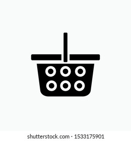 Shopping Basket Icon - Vector, Sign and Symbol for Design, Presentation, Website or Apps Elements. 