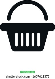 Shopping Basket Icon - Vector, Sign and Symbol for Design