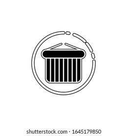 Shopping Basket Icon - Vector, Sign and Symbol for Design, Presentation, Website or Apps Elements. High quality
