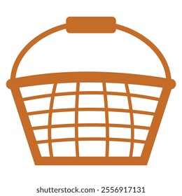 Shopping basket icon. Basket icon vector sign and symbol isolated on white background. Shopping basket solid and flat colour design. Flat design vector illustration.