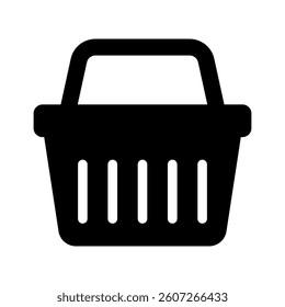 Shopping basket icon, vector sign.