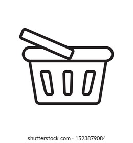 shopping basket icon vector symbol template