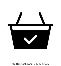 Shopping Basket Icon Vector Symbol Design Illustration