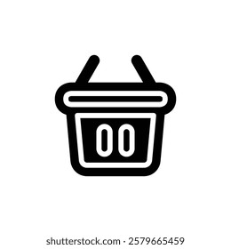 Shopping basket icon web design in vector