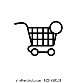 shopping basket icon with a white background