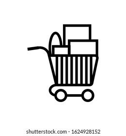 shopping basket icon with a white background
