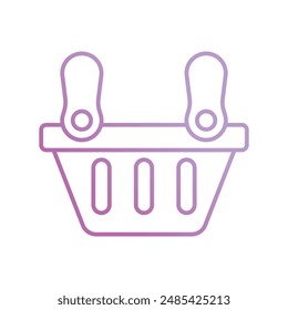 shopping basket icon with white background vector stock illustration