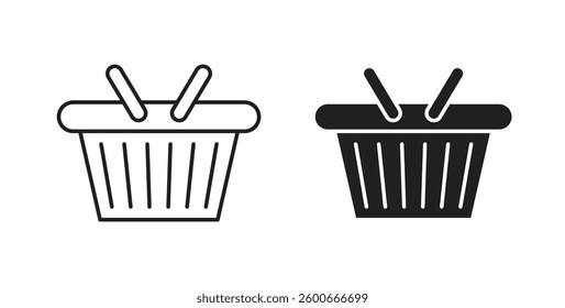 Shopping basket icons graphics set vectors