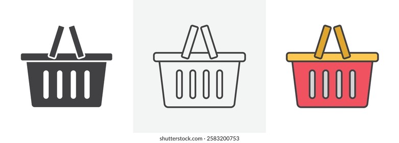 Shopping basket icons pack for website designs