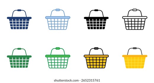 Warenkorb-Symbole Set Vector Multiple Style Collection
