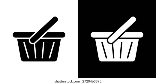 Conjunto de ícones da cesta de compras. ícones de vetor projetados em estilo preenchido