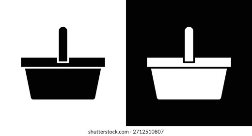 Iconos de la cesta de la compra. Estilo sólido simple. Ilustración vectorial de glifos aislada