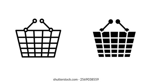 Shopping basket icons vector graphic pack