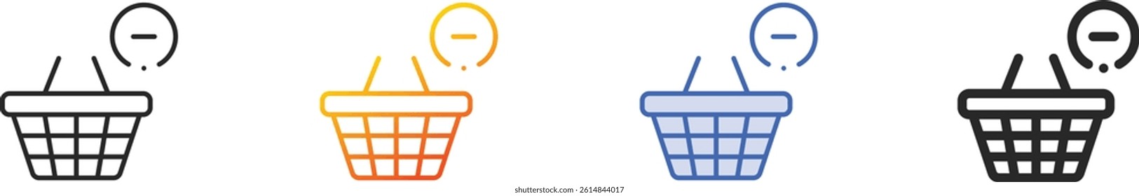 shopping basket icon.Thin Linear, Gradient, Blue Stroke and bold Style Design Isolated On White Background