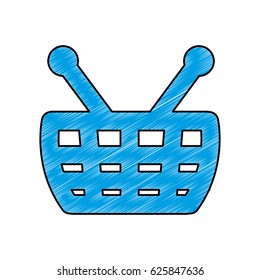 Shopping basket isolated