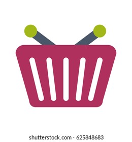 Shopping basket isolated
