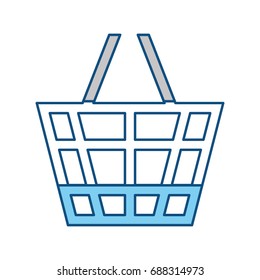 Shopping basket isolated
