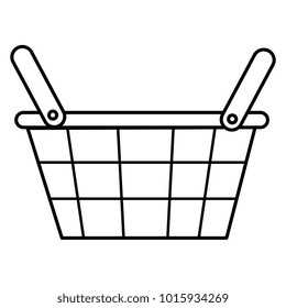 shopping basket isolated icon