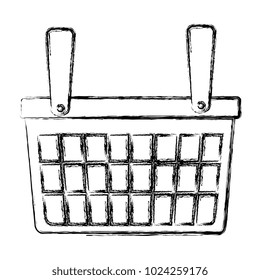 shopping basket isolated icon
