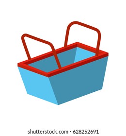 shopping basket isolated icon