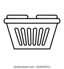 shopping basket isolated icon