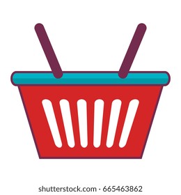 shopping basket isolated icon