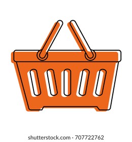 shopping basket isolated icon