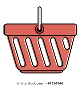 shopping basket isolated icon