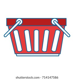 shopping basket isolated icon