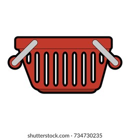 shopping basket isolated icon