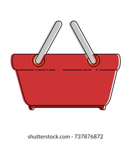 shopping basket isolated icon
