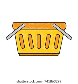 shopping basket isolated icon