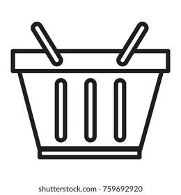shopping basket isolated icon