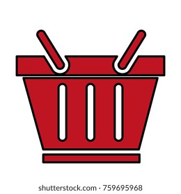 shopping basket isolated icon