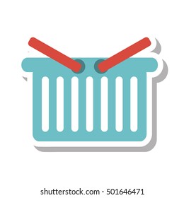 shopping basket isolated icon vector illustration design