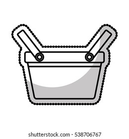 shopping basket isolated icon vector illustration design