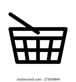 Shopping basket line art vector icon for shopping apps and websites