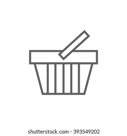 Shopping basket line icon.