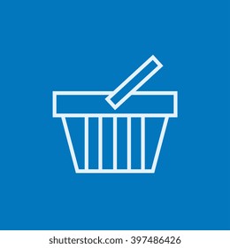 Shopping basket line icon.