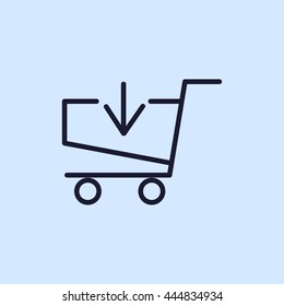 shopping basket line icon