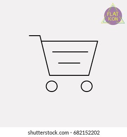 shopping basket line icon