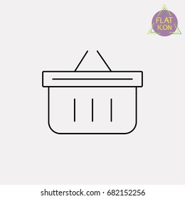 shopping basket line icon