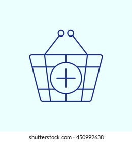 Shopping Basket Line icon. Eps-10.