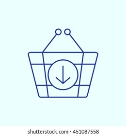 Shopping Basket Line icon. Eps-10.