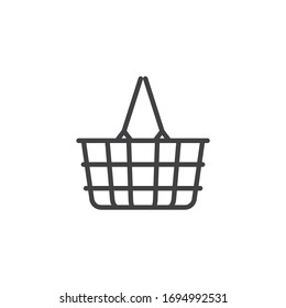 Shopping basket line icon. linear style sign for mobile concept and web design. Wire basket outline vector icon. Symbol, logo illustration. Vector graphics